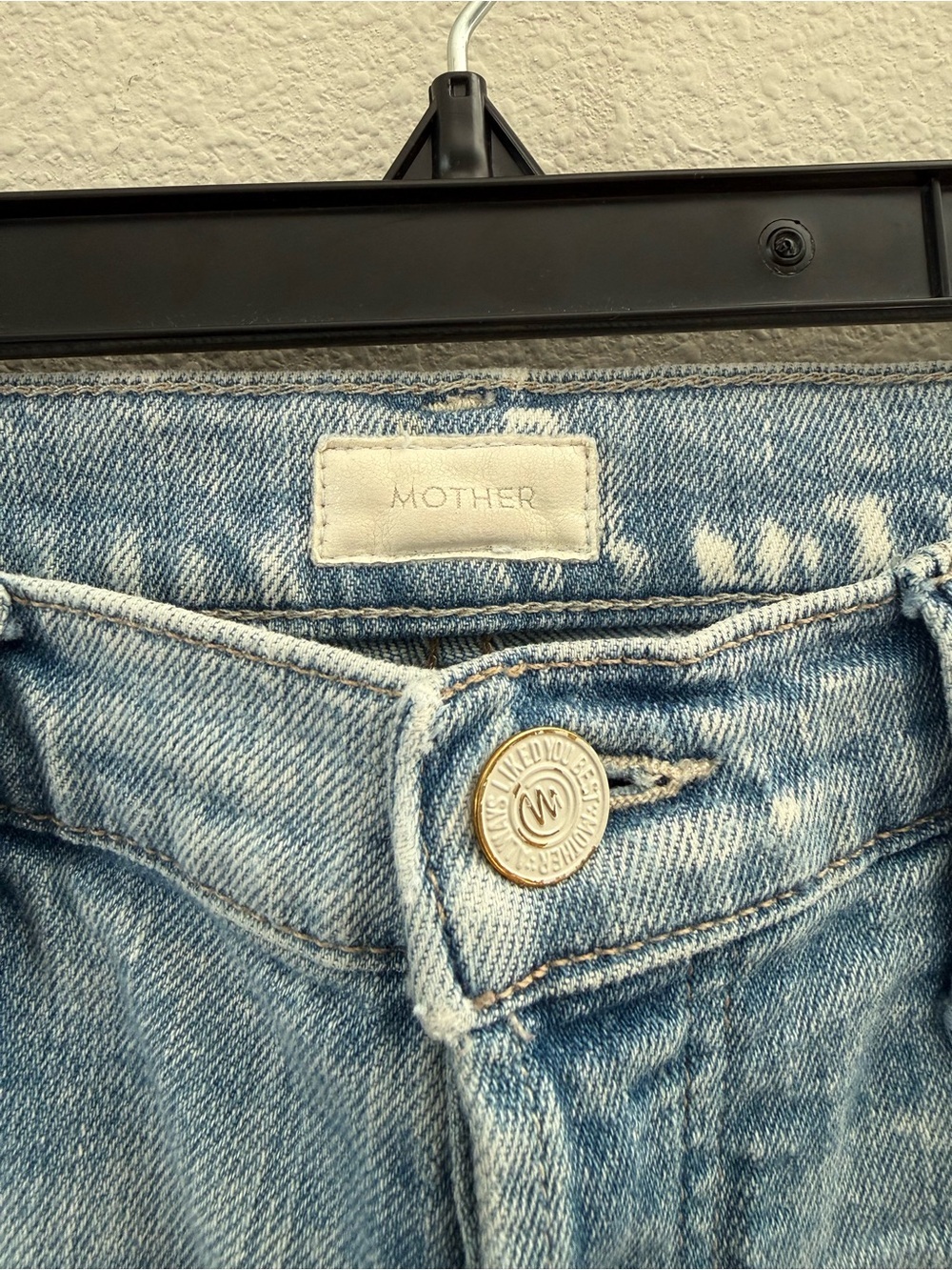 MOTHER The Scrapper Double Cuff Light Blue Denim Jeans 26 - Picture 3 of 8